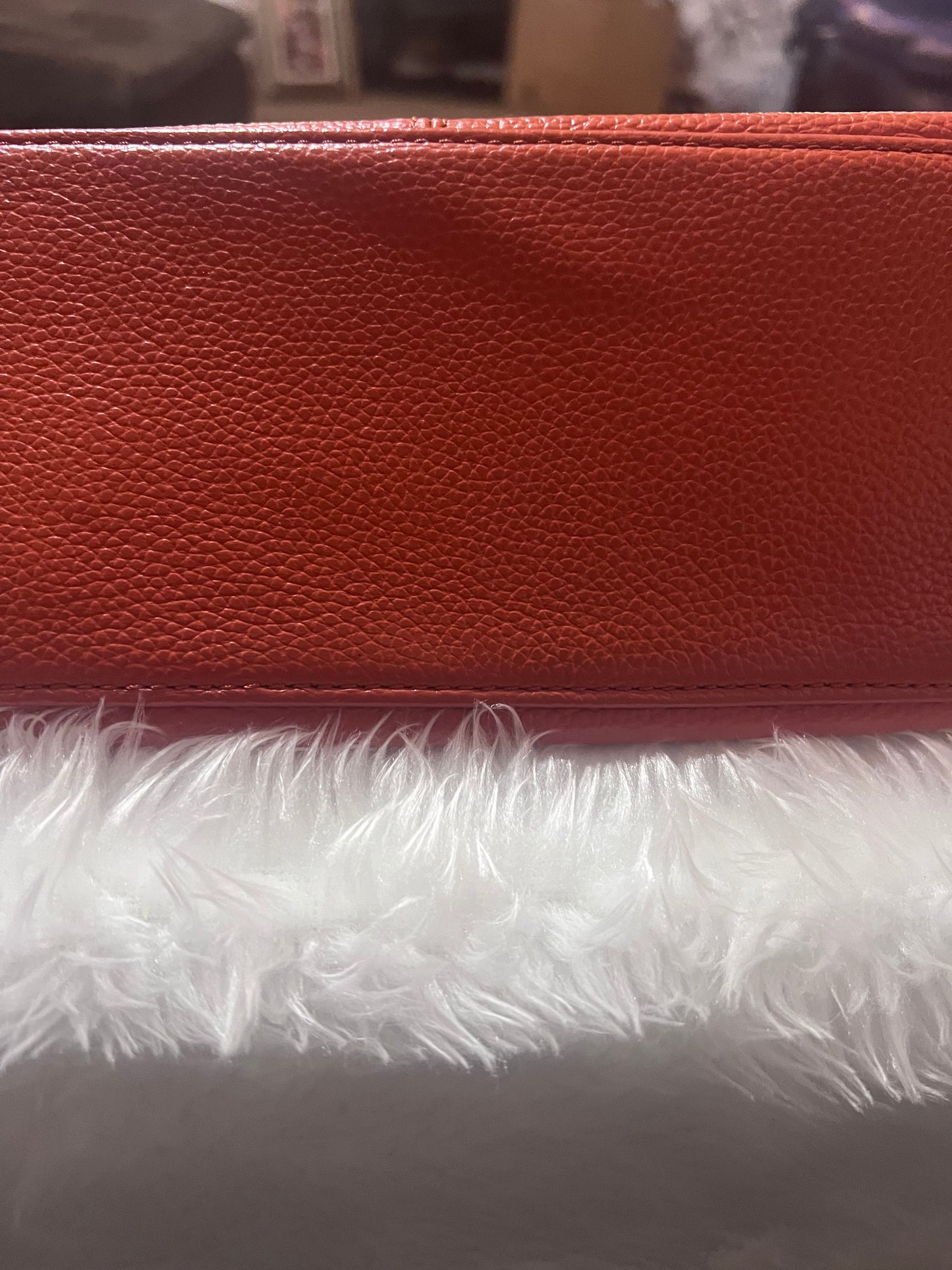 “Paste “ Orange Leather Handbag