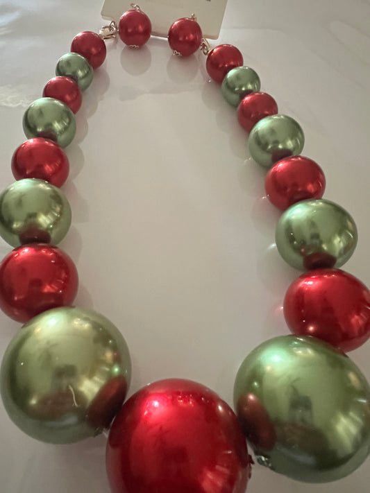 “Merry” Jumbo Bead Necklace Set