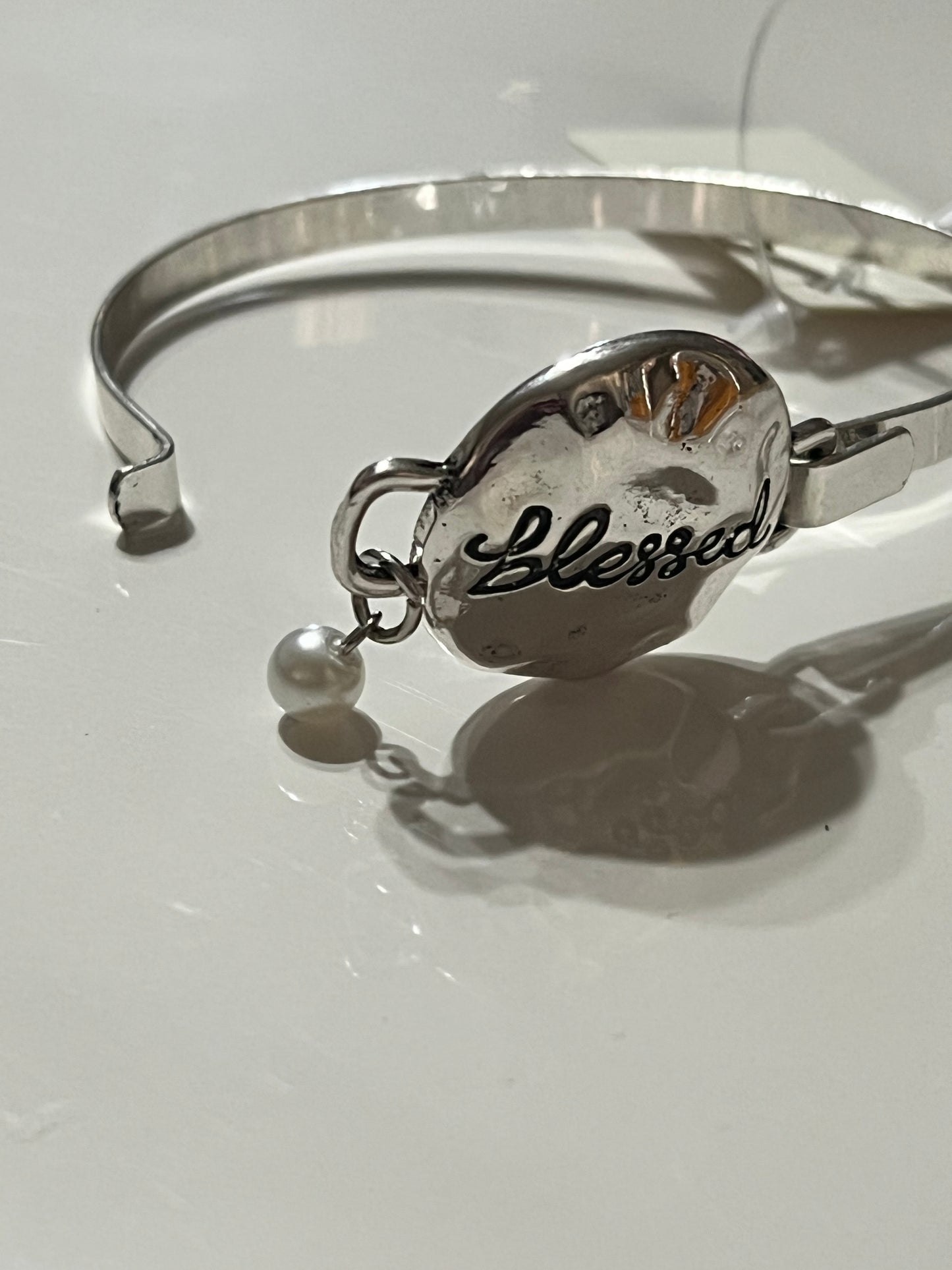 “Blessed” Open Cuff Bangle