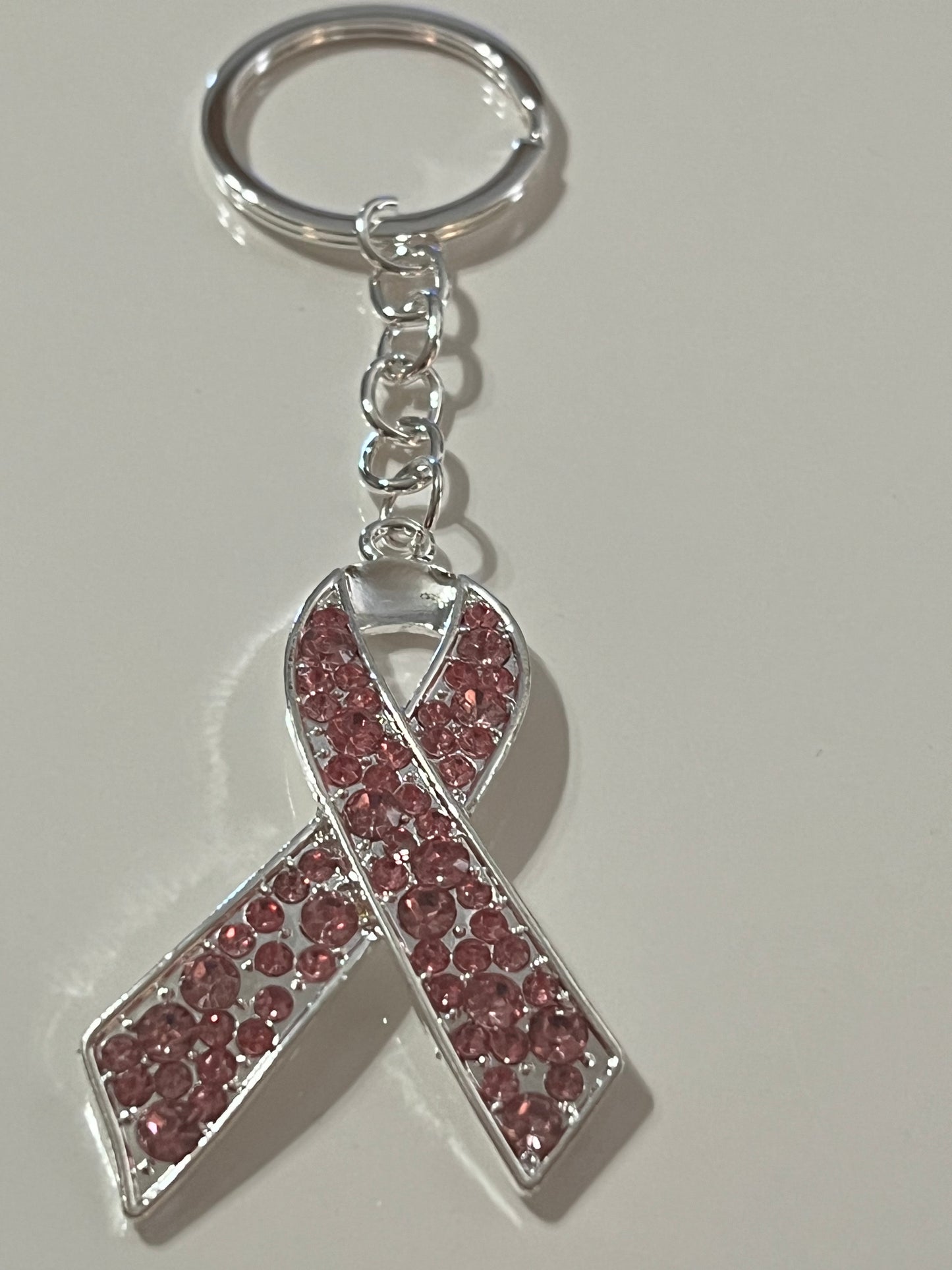 Pink n Silver Breast Cancer Awareness Keychain