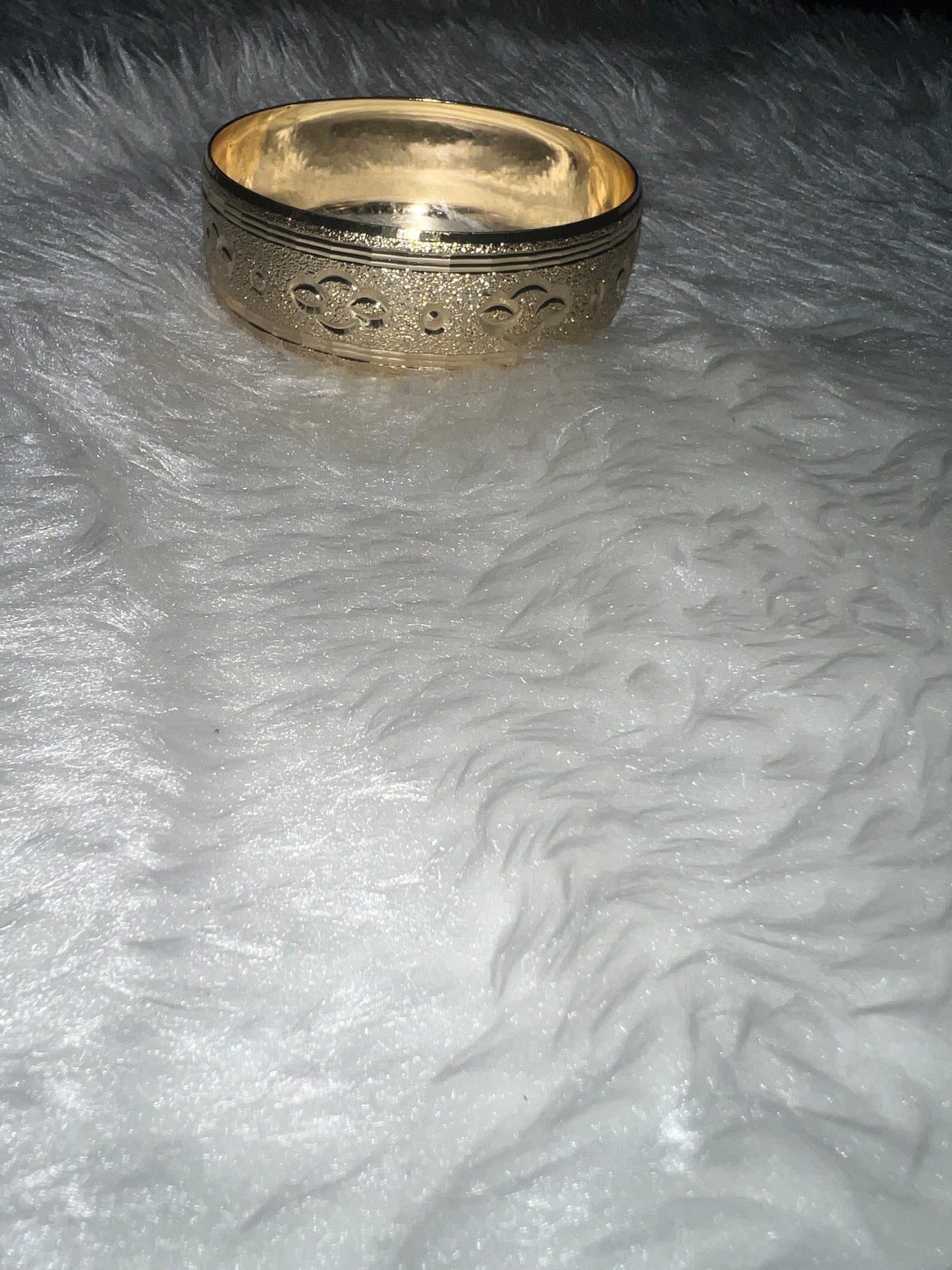 Wide Gold Filled Bangle Size 7
