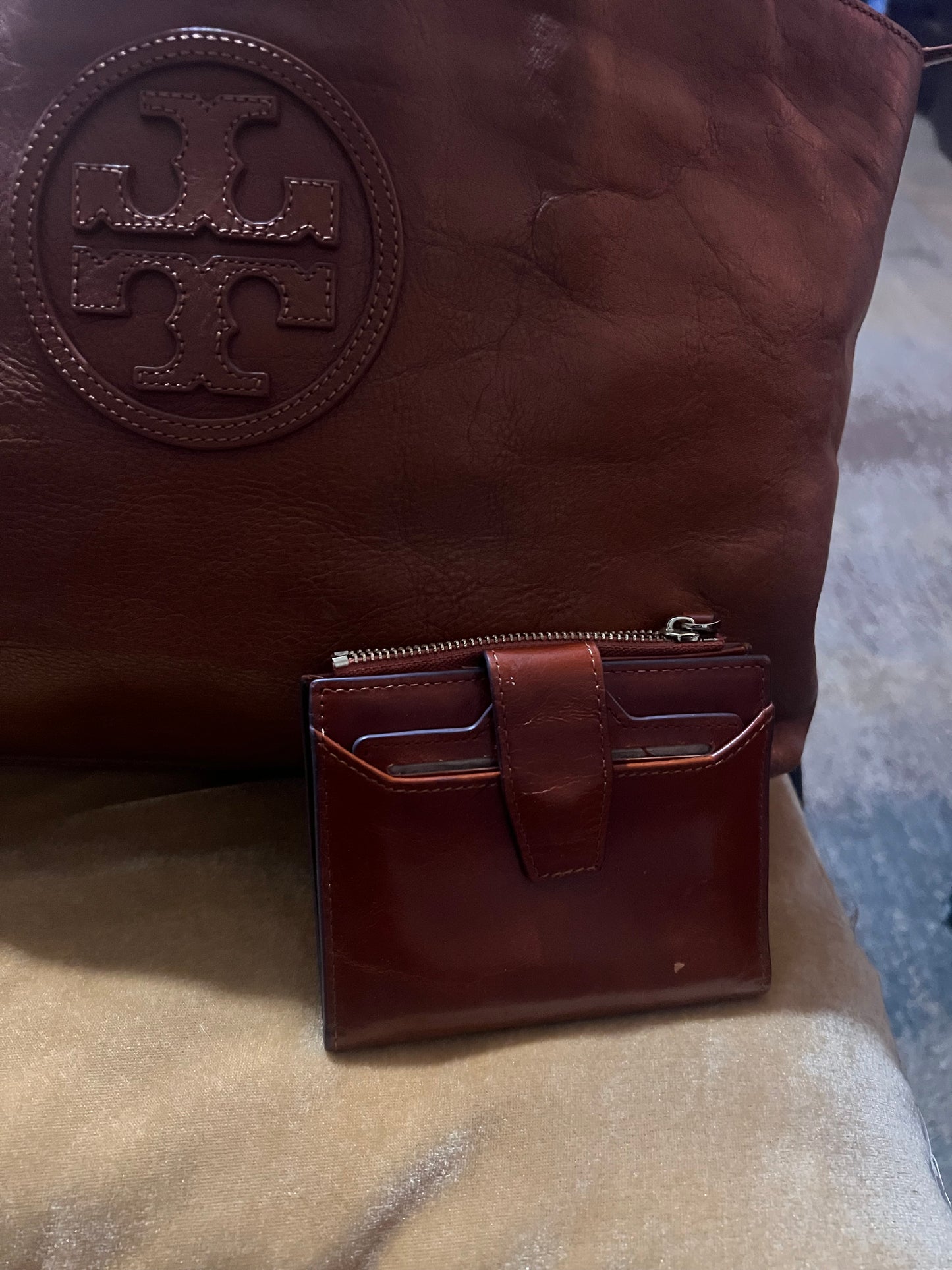 Tory Butch Tote & Leather Wallet