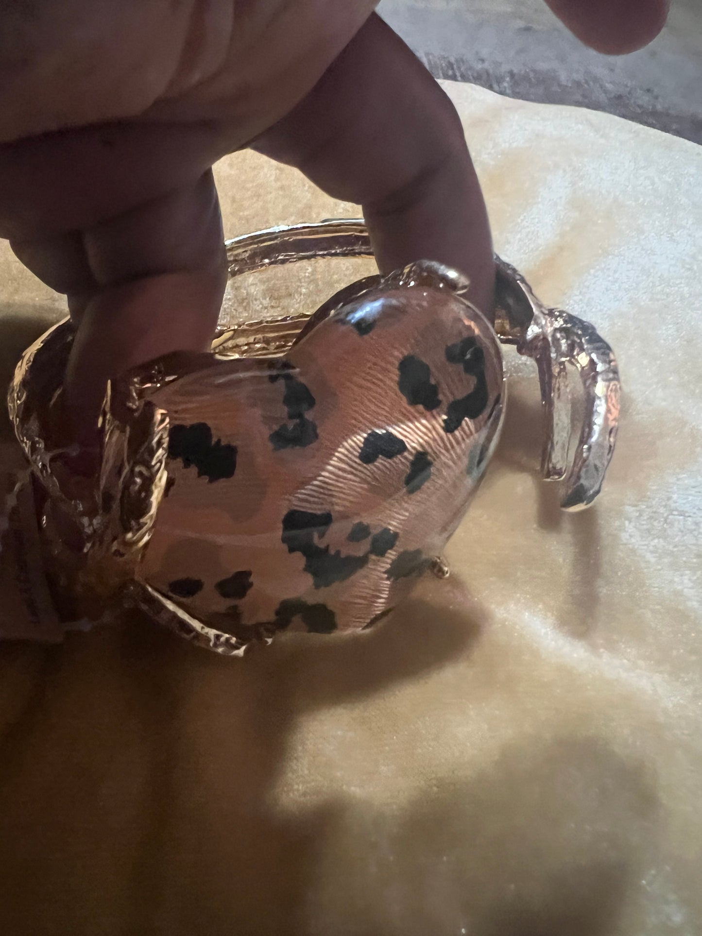Leopard Open Cuff Bangle