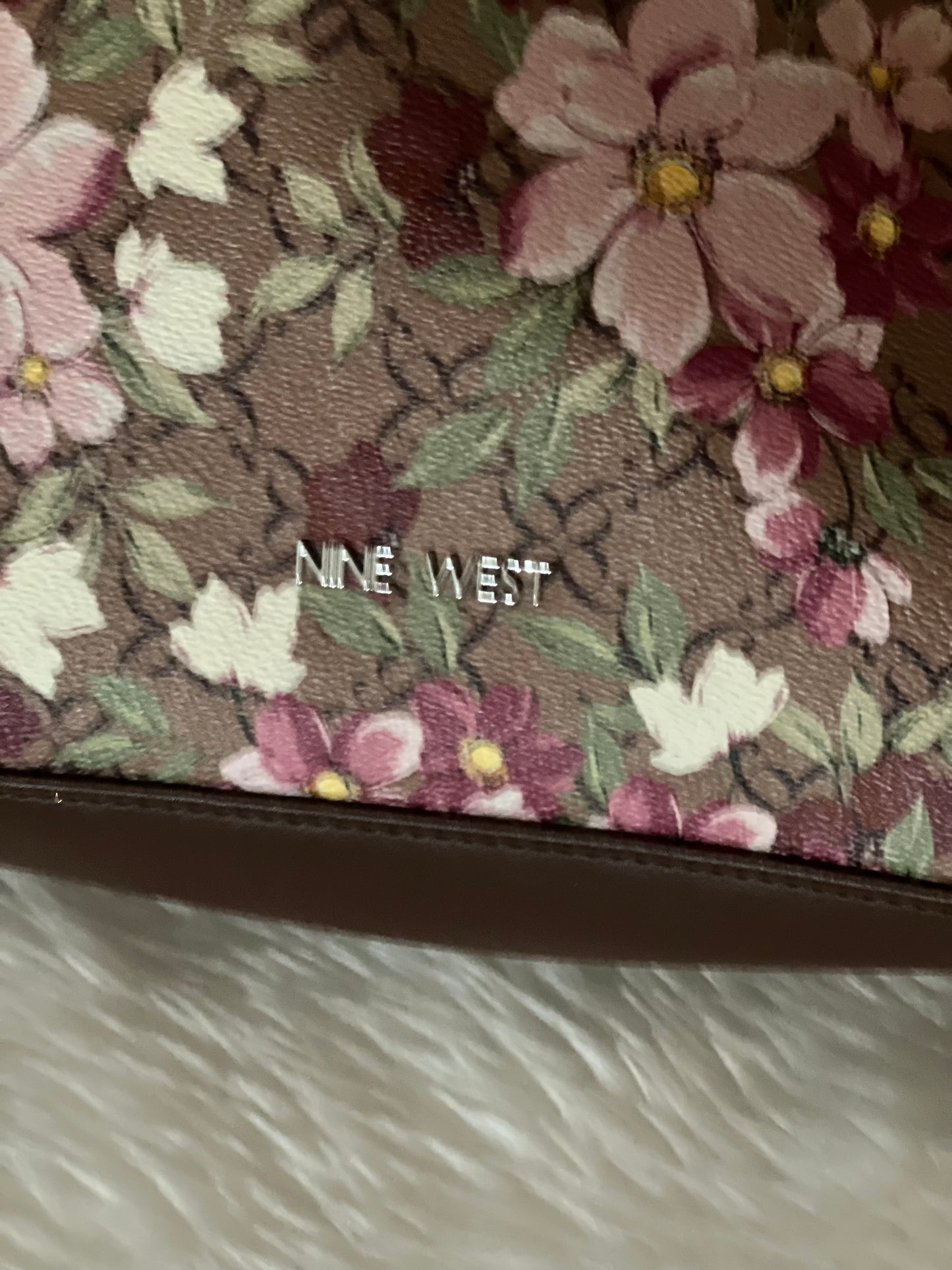 Nine West Floral Faux Leather Crossbody