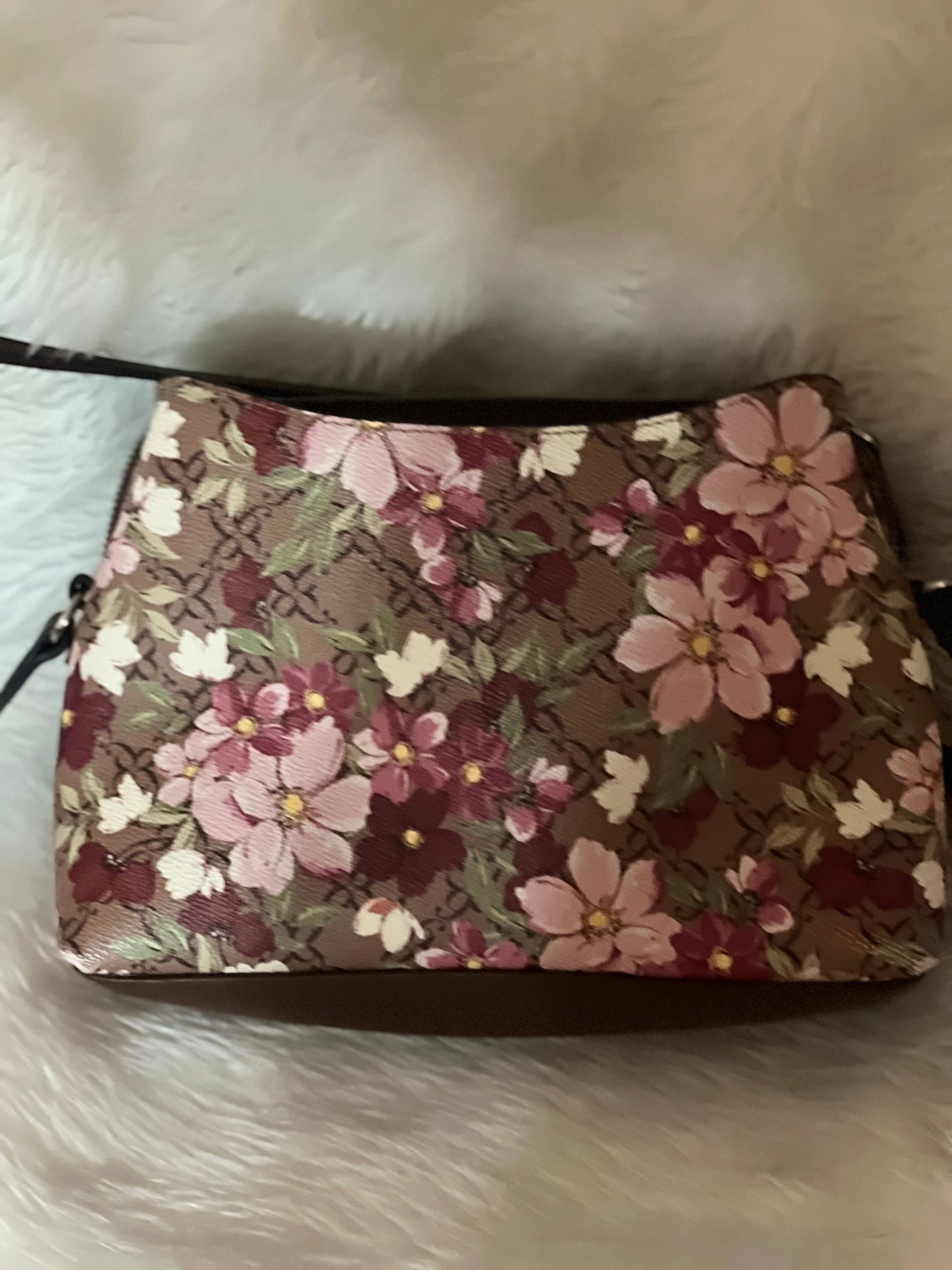 Nine West Floral Faux Leather Crossbody