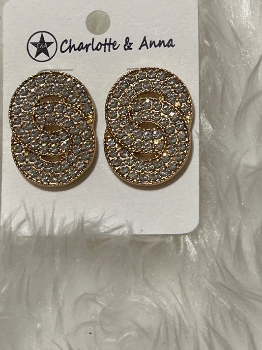 Bling Swirl Earrings