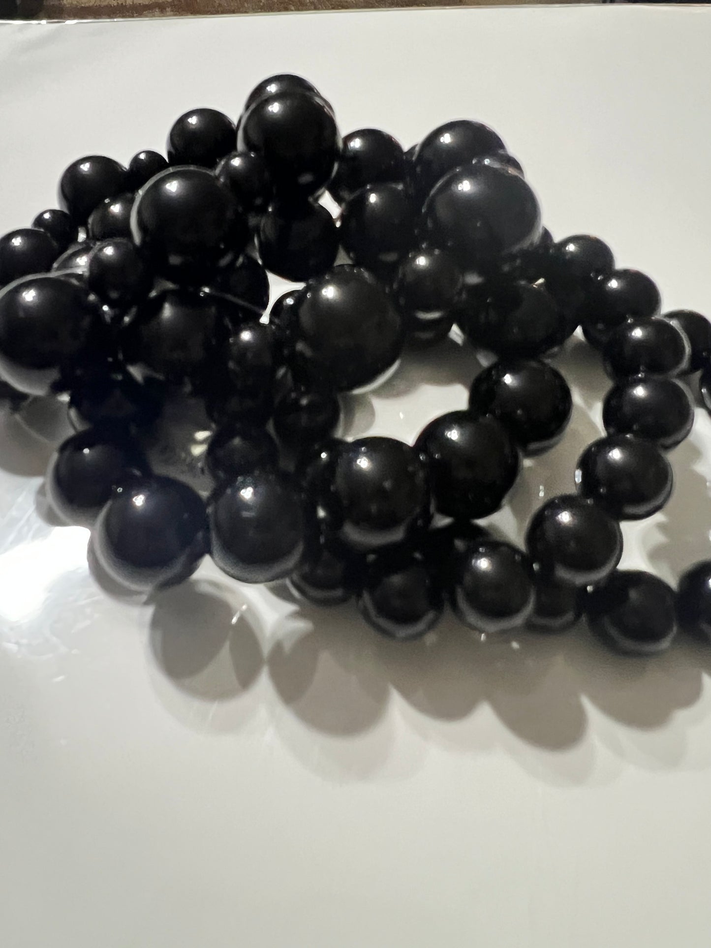 5 Piece Black Stretch Bracelet