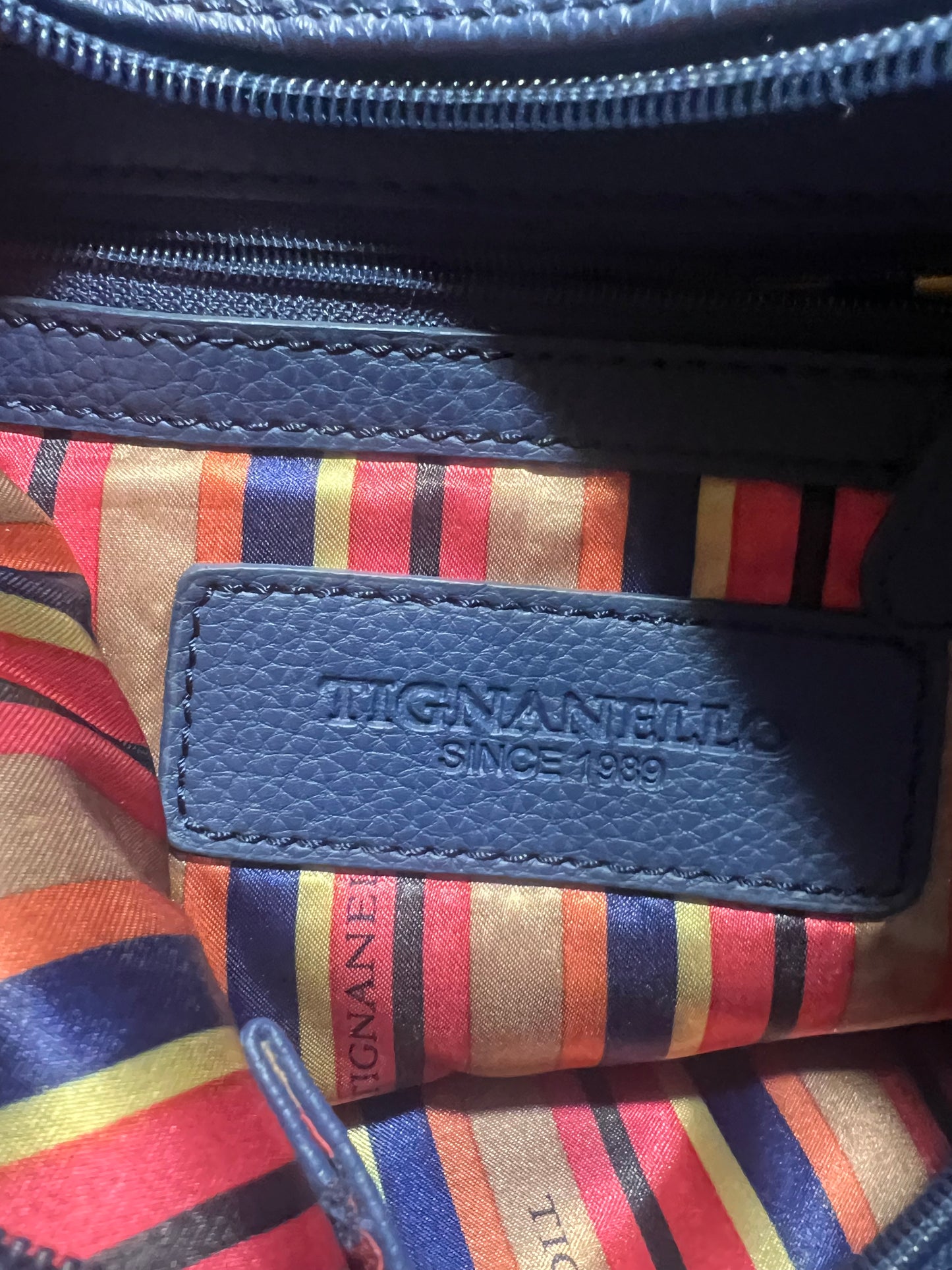 Tagnello Blue Leather Bag