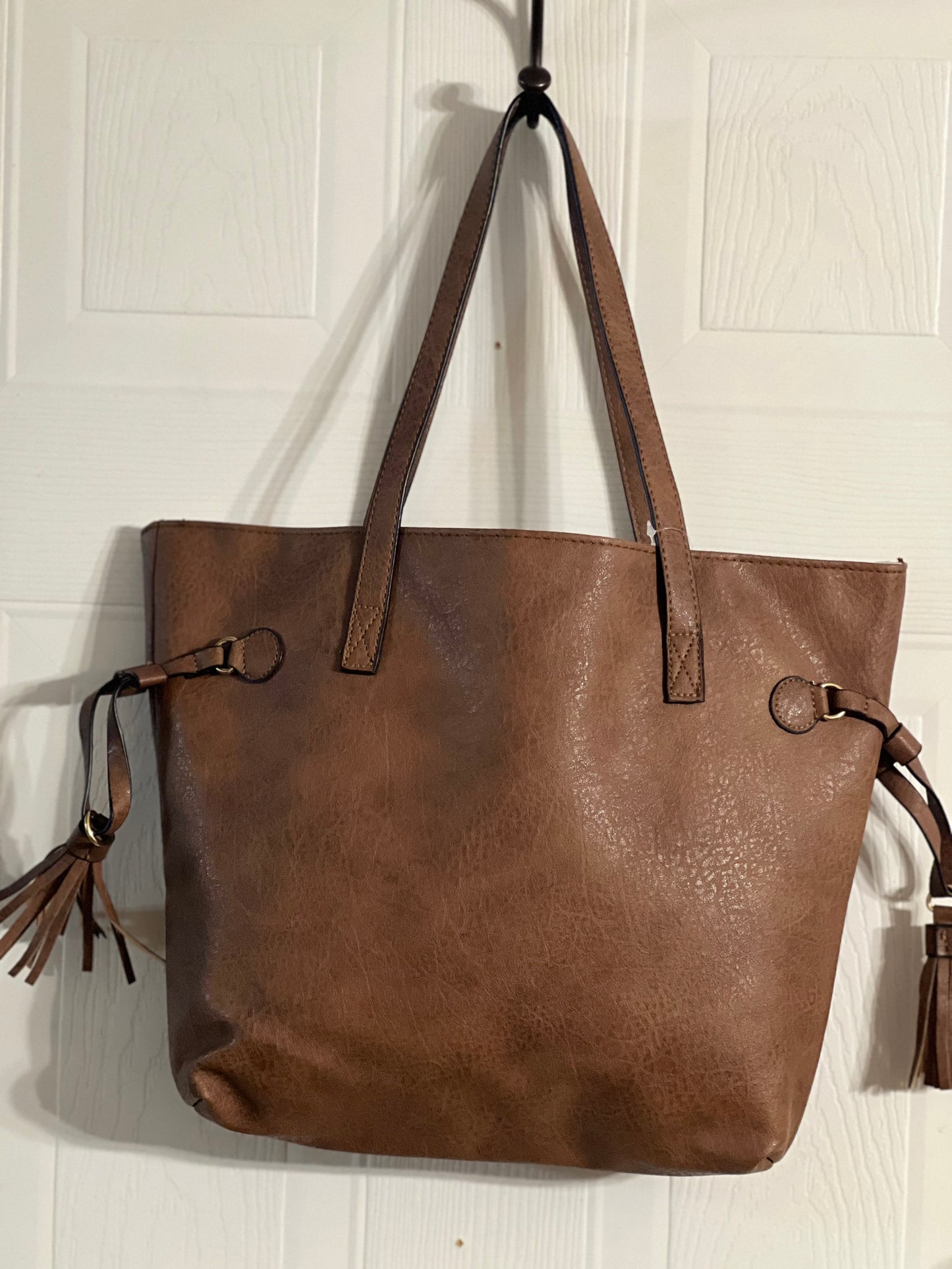 Faux Leather Tote