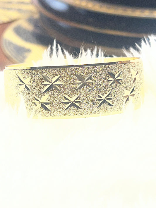 “Stars” Gold Filled Bangle Size 6