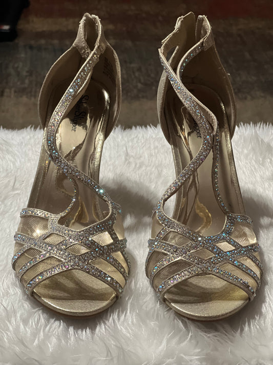 Silver Slipper Heels Size 11Medium