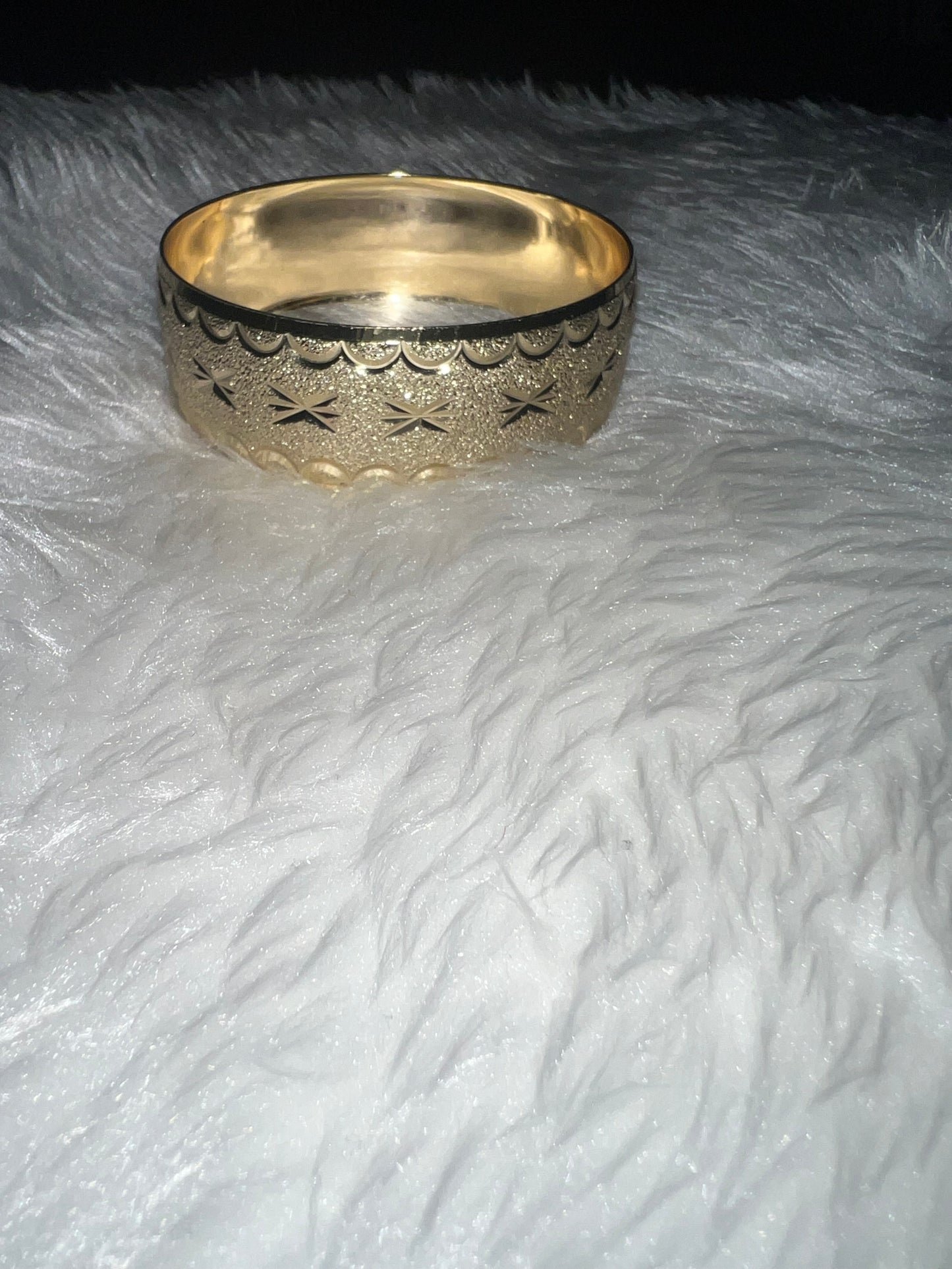 Gold Filled Wide Bangle Size 7