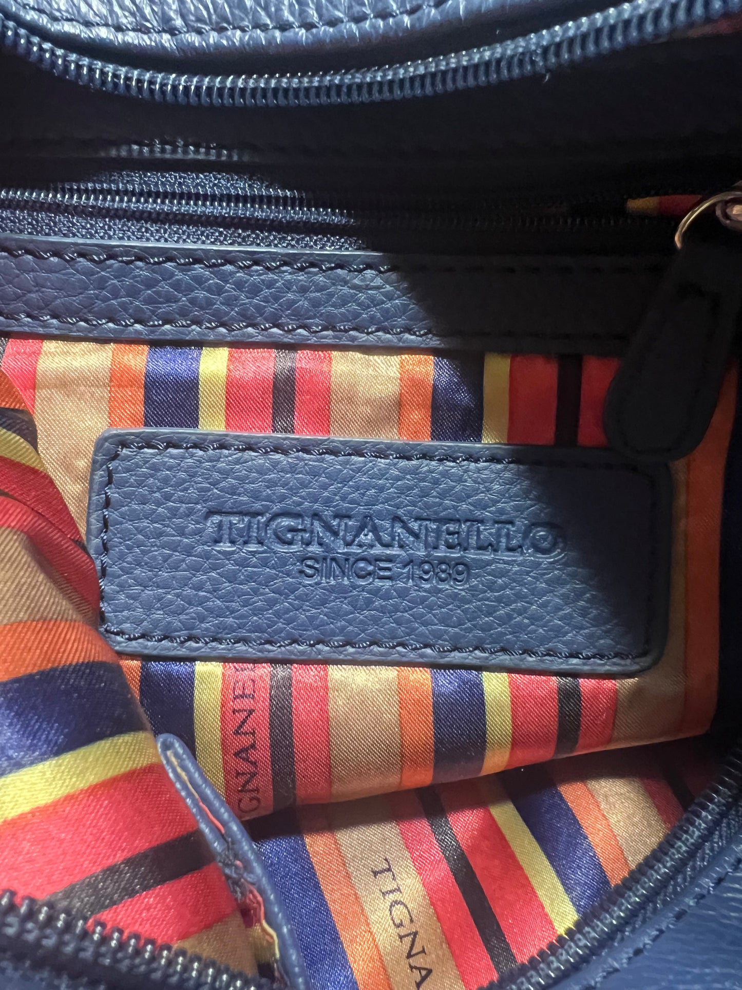 Tagnello Blue Leather Bag