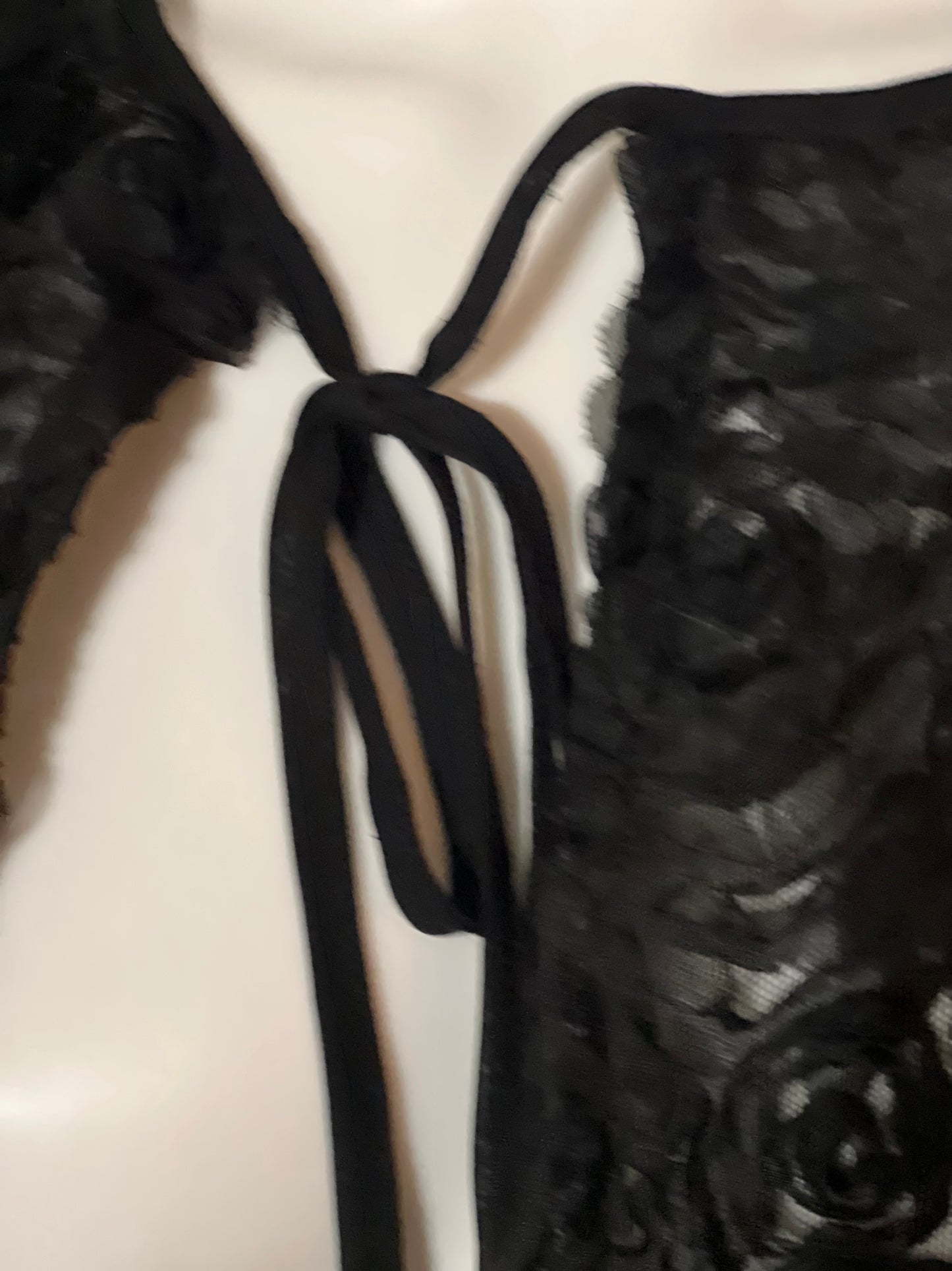 Black Sheer Shrug Top Size 2x