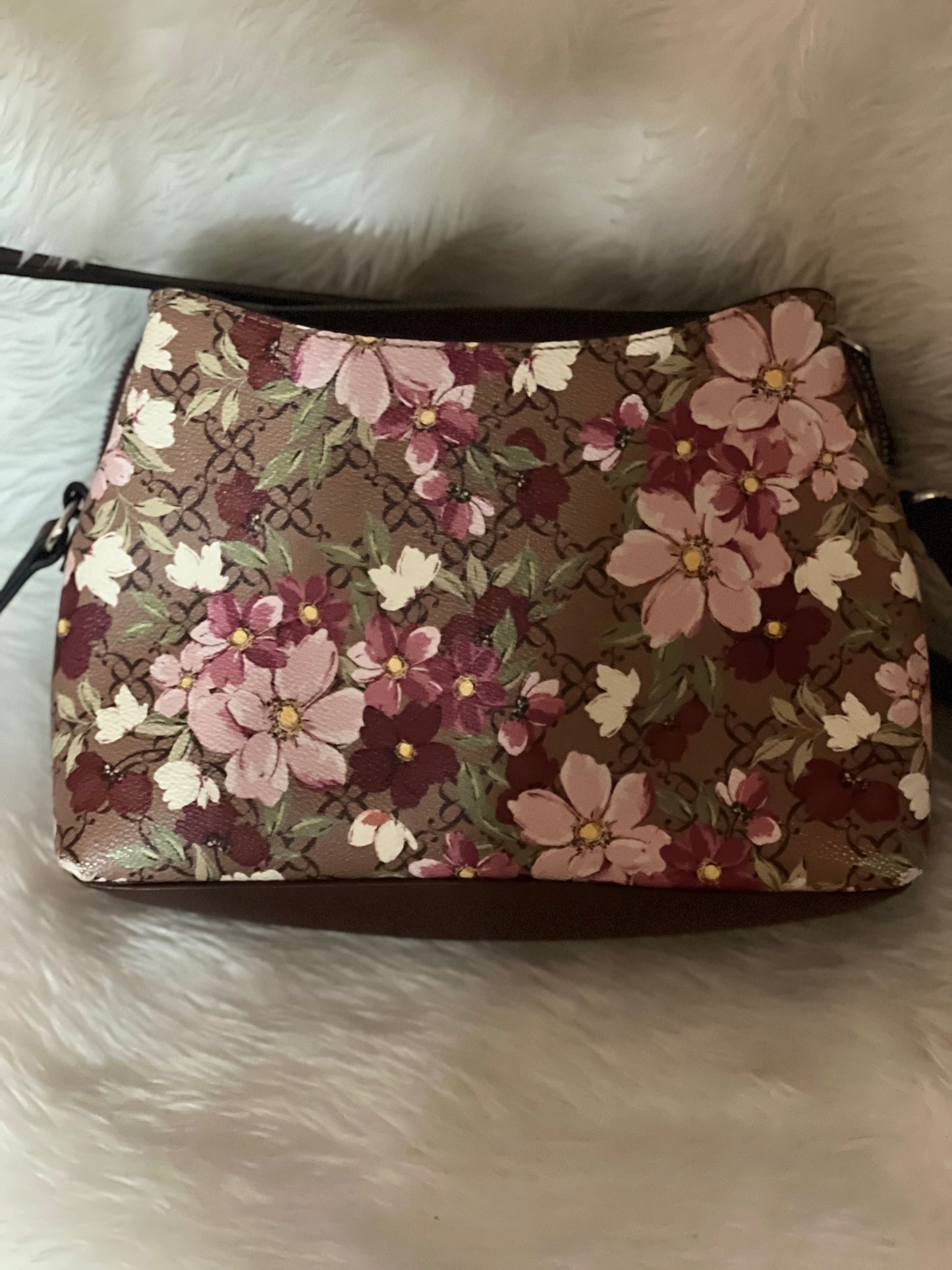 Nine West Floral Faux Leather Crossbody