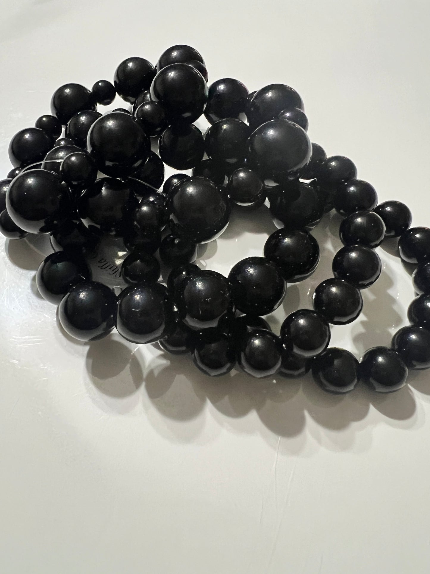 5 Piece Black Stretch Bracelet