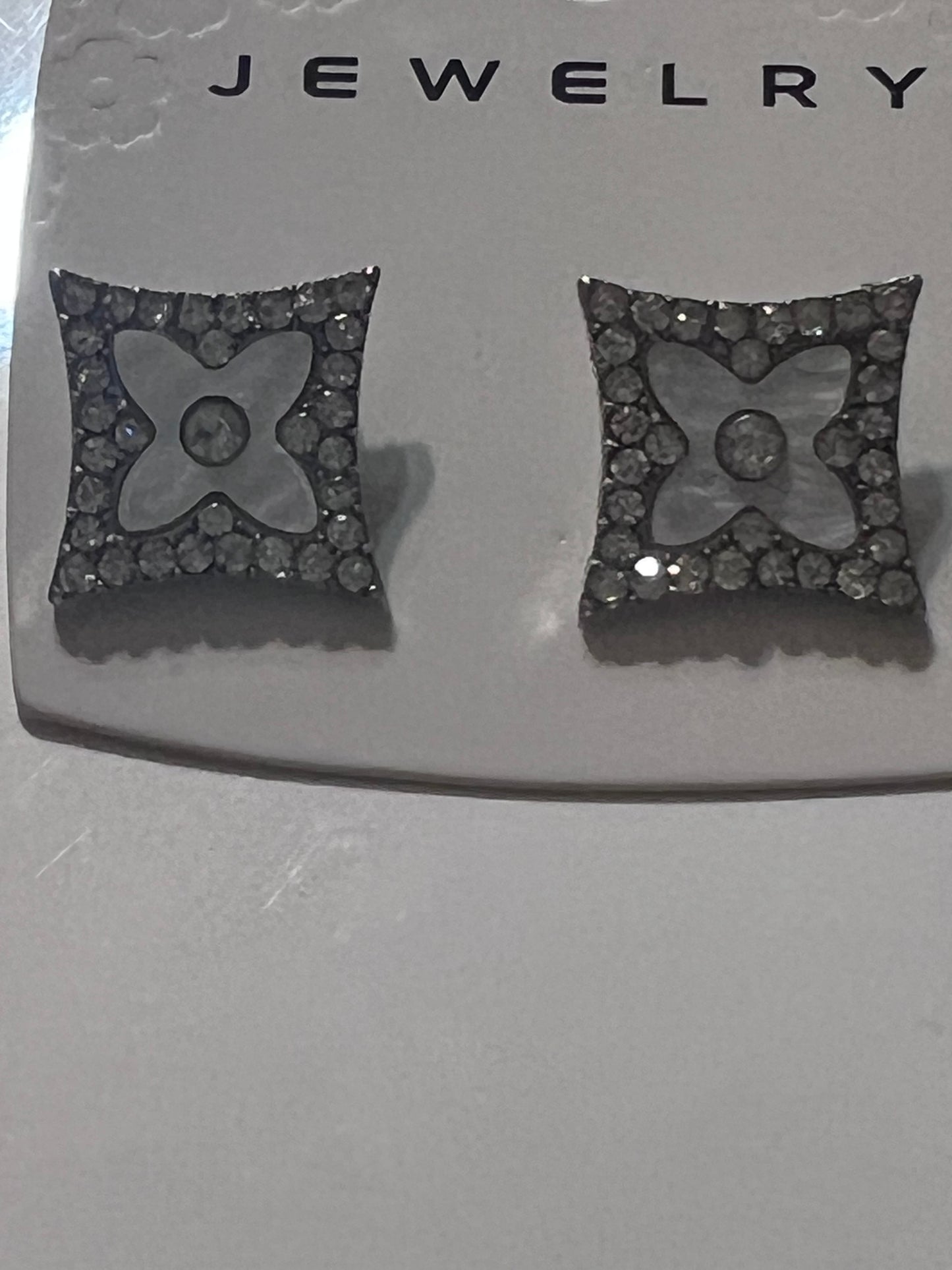 Bling Square Earrings