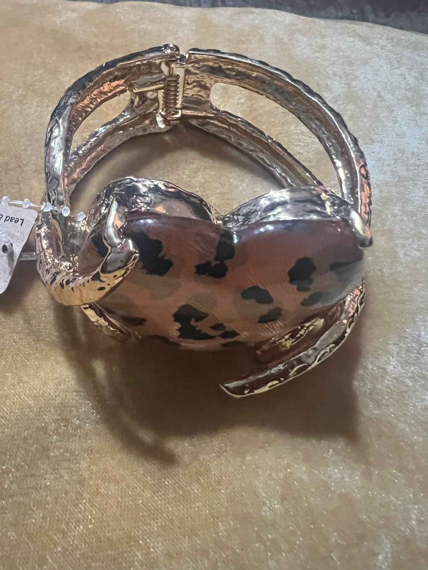 Leopard Open Cuff Bangle