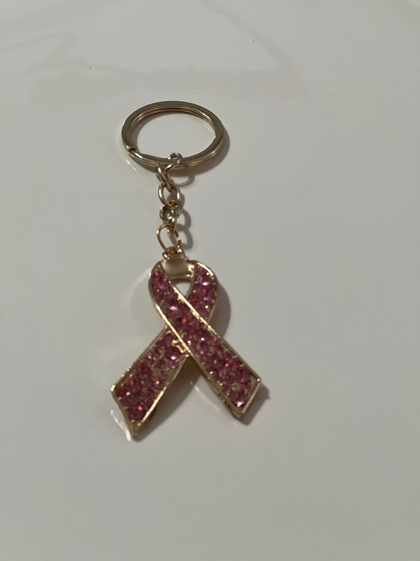 Pink n Gold Breast Cancer Awareness Keychain