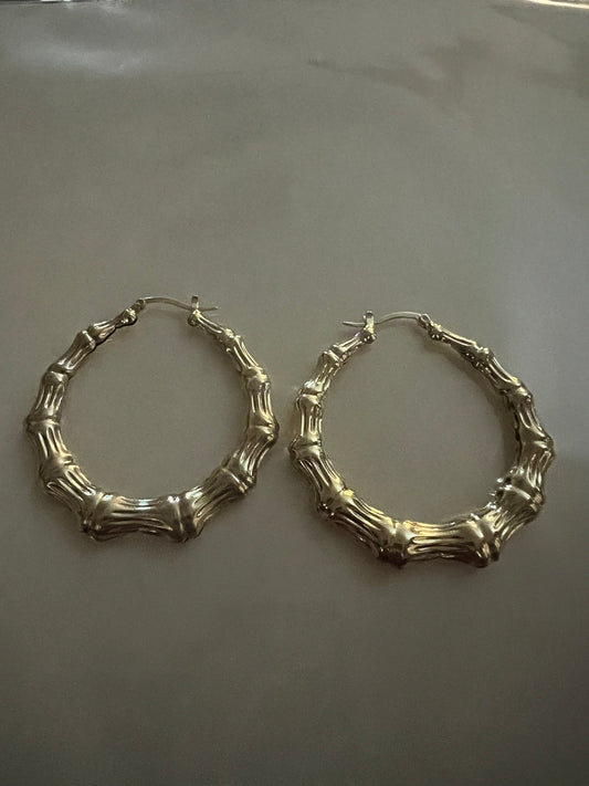 Medium Bamboo Gold Filled Earrings