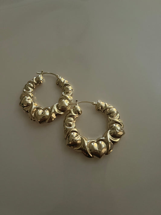 XOXO Medium Puff Goldfilled Earrings