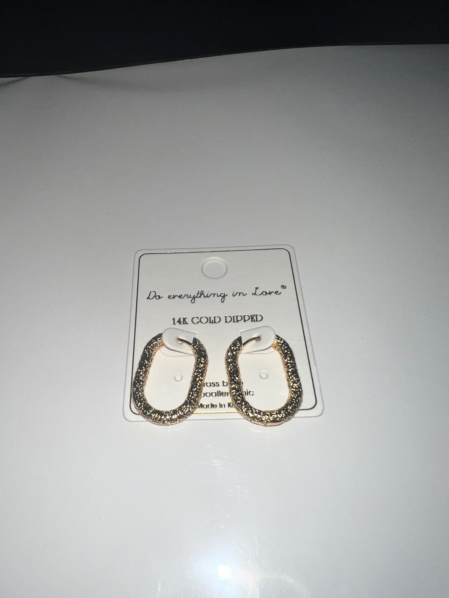 14kt Gold Dipped Oval Hoops
