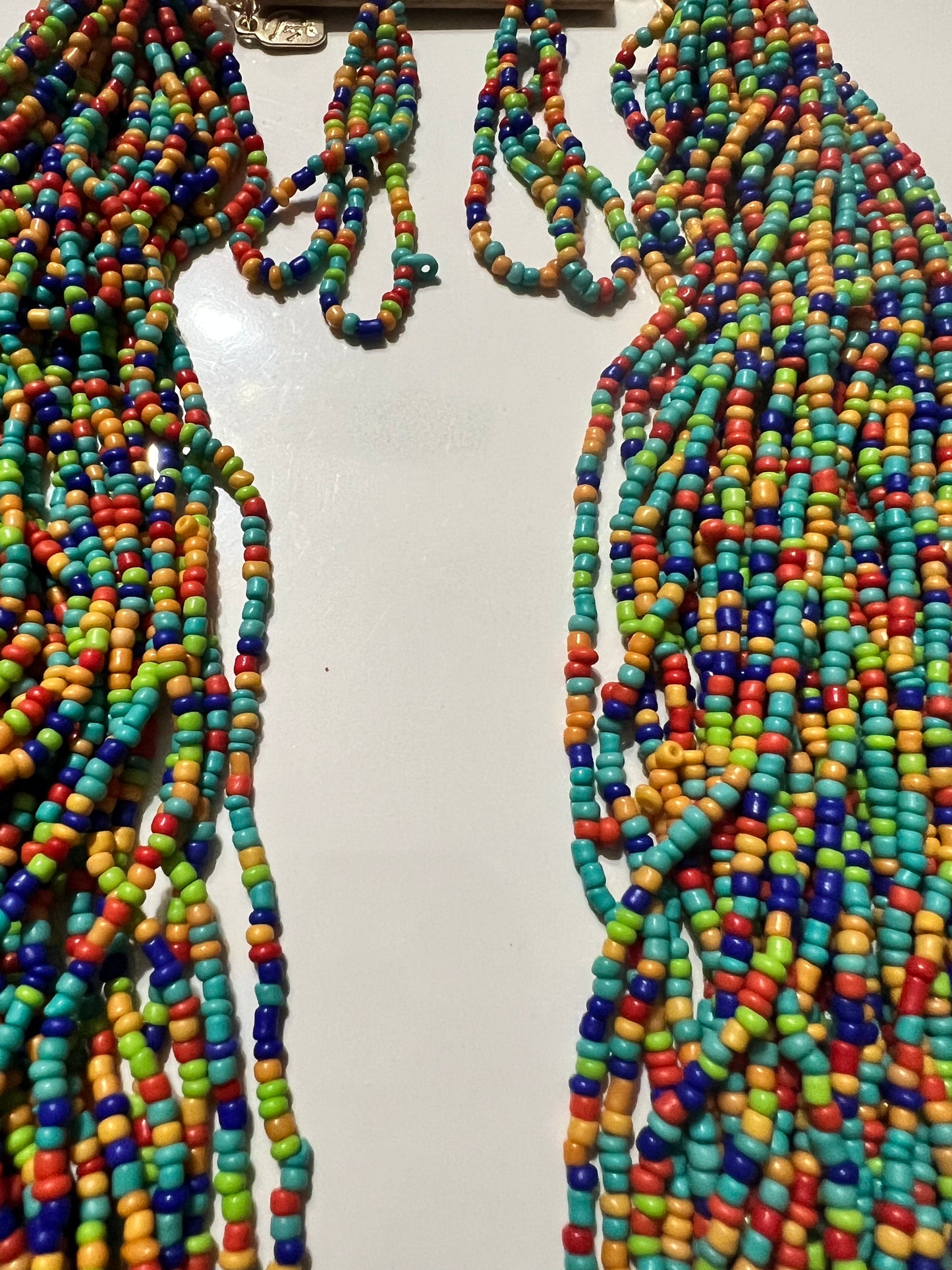 “Glory” Seed-bead Necklace n  Earrings Set
