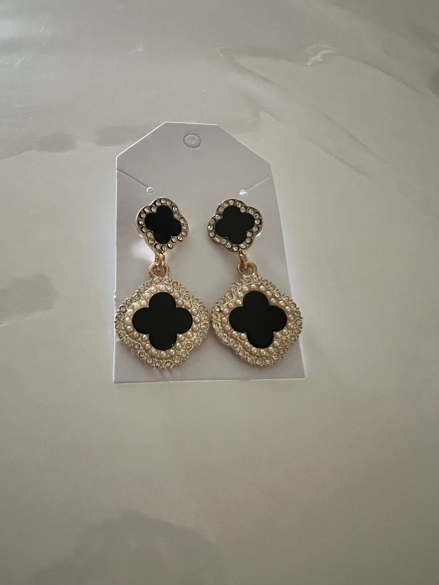 “Black Clover” Drop Earrings