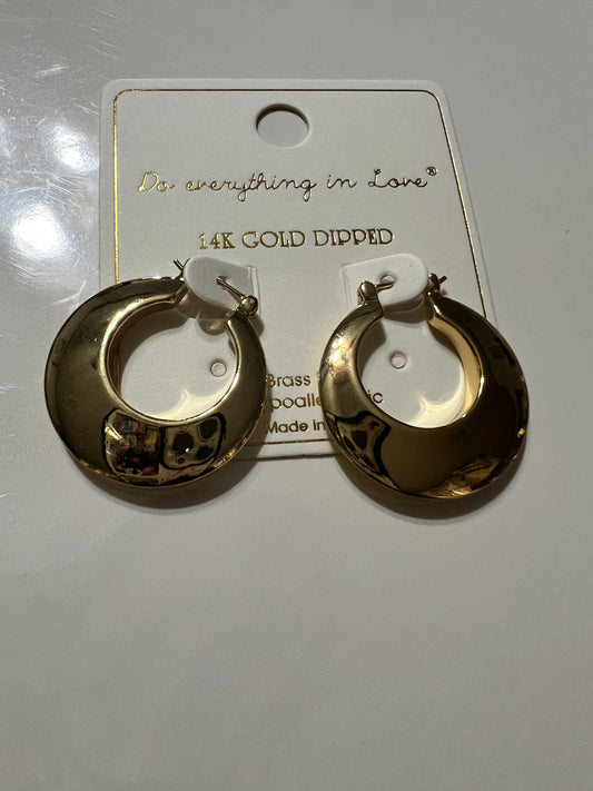 “Vanessa” 14kt Gold Dipped Hoop Earrings