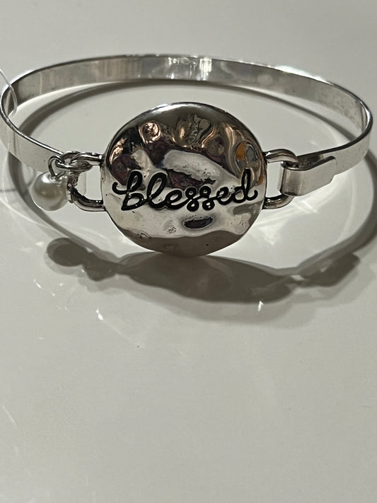 “Blessed” Open Cuff Bangle