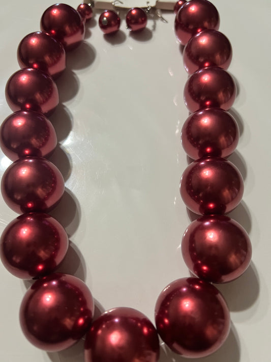 “Rebecca” Red Necklace Set
