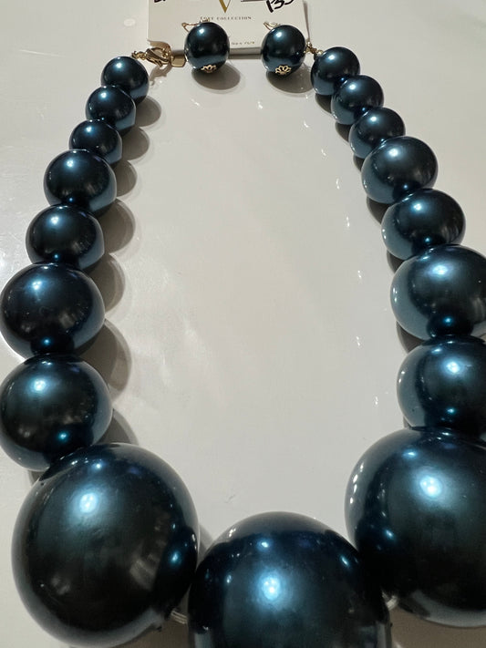 “Naomi” Blue Jumbo Necklace Set