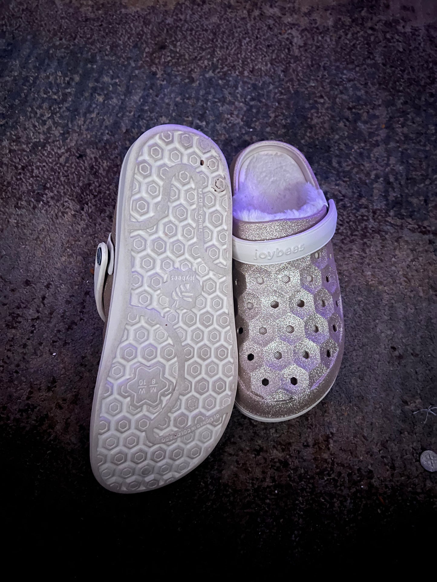 Joybees Gold Crocs 10 Women’s