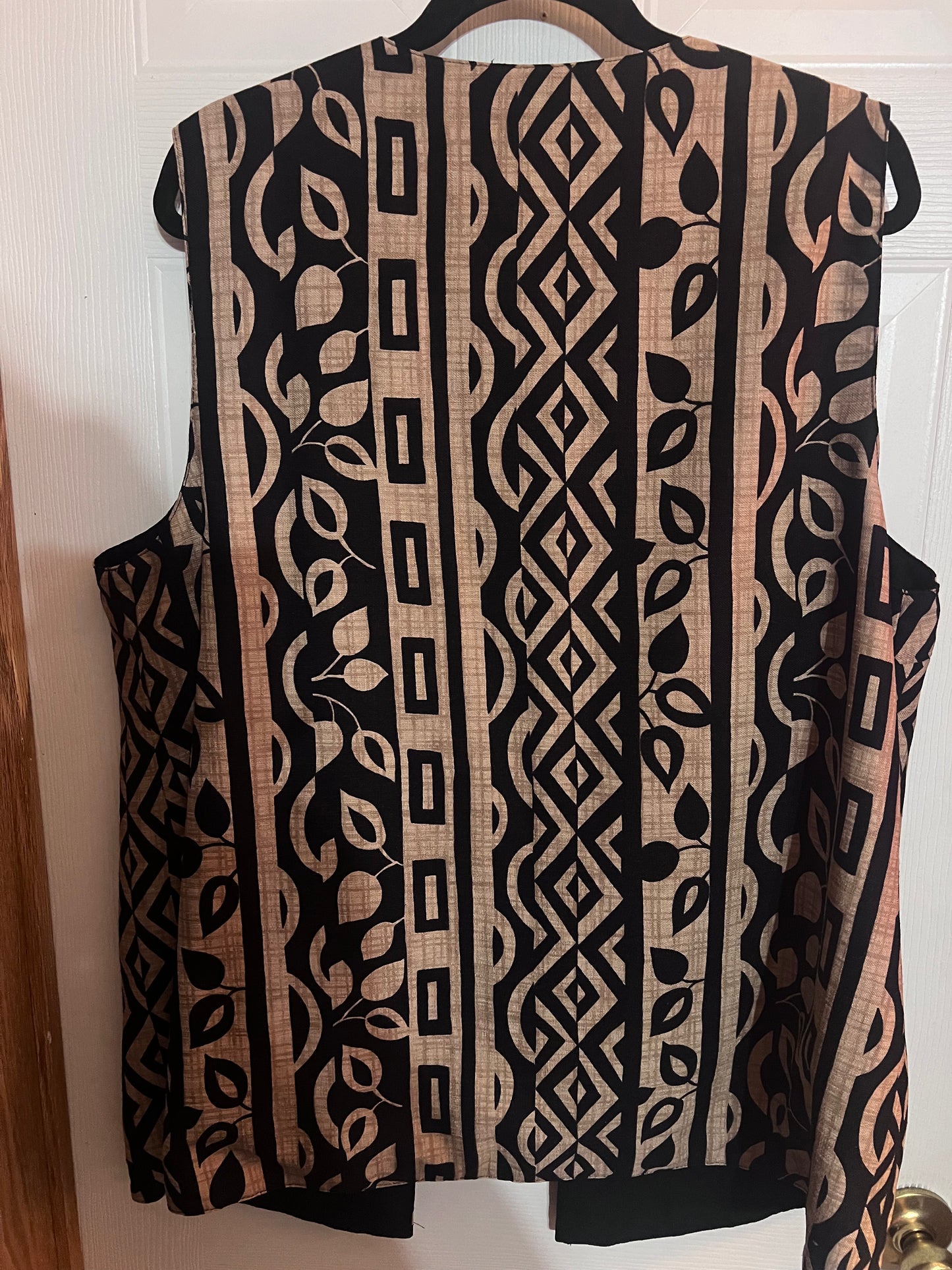 Reversible Black & Tan Vest Fits Up To 1X