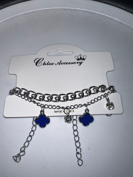 Blue & Silver 2 Chain Bracelets
