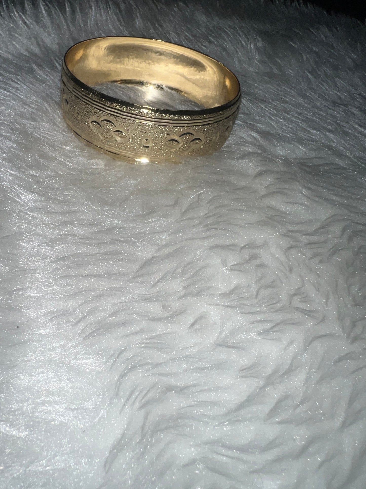 Wide Gold Filled Bangle Size 7